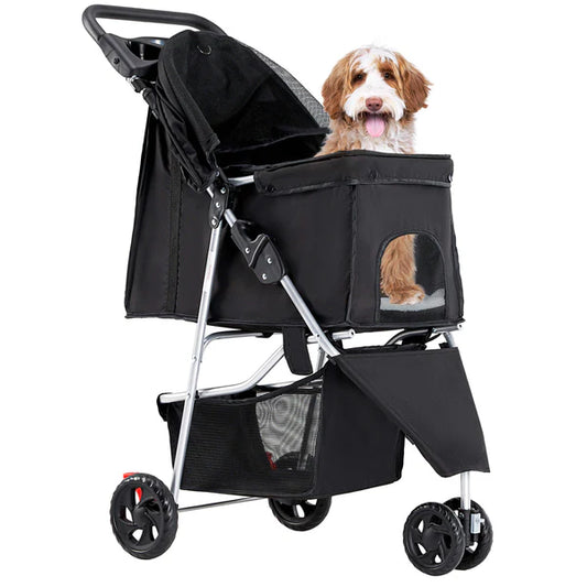 3-Wheel Foldable  Pet Stroller TC3L-BK