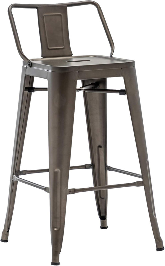 30" Metal Bar Stools with Backs YNK-8004