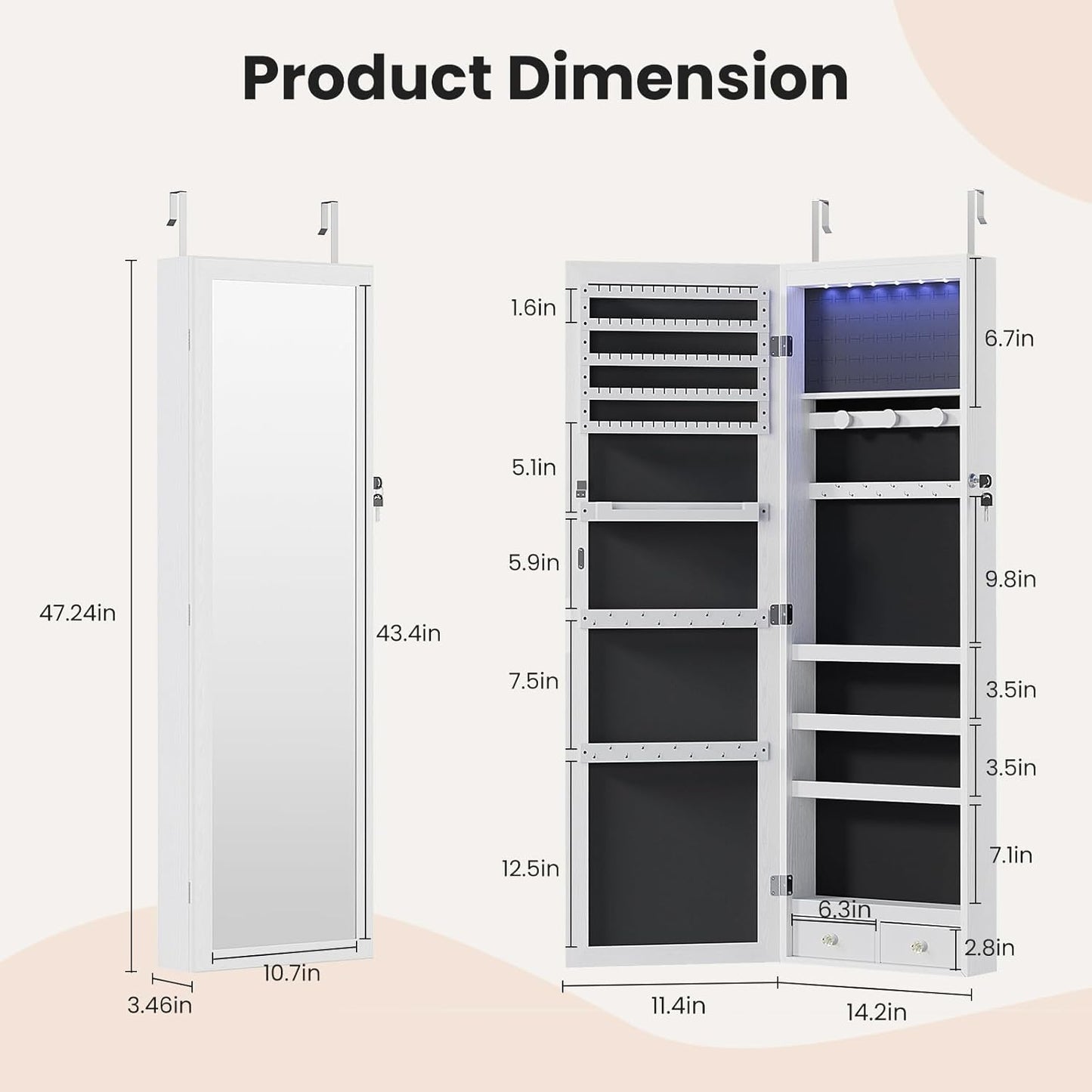 Jewelry Cabinet Armoire SSG-M01