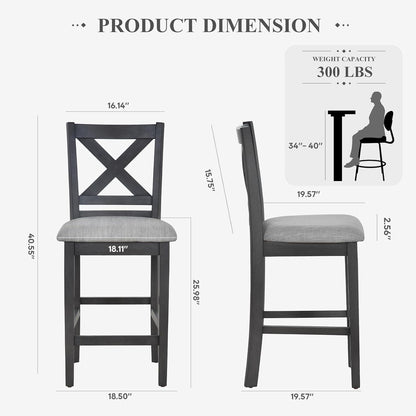 Cross Back Wooden Bar Stools D1435