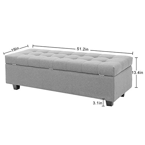 Tufted Upholstered Flip Top Sofa Storage Bench YL23