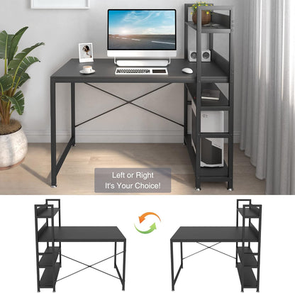 Desk with 4 Tiers Shelves F03SJ