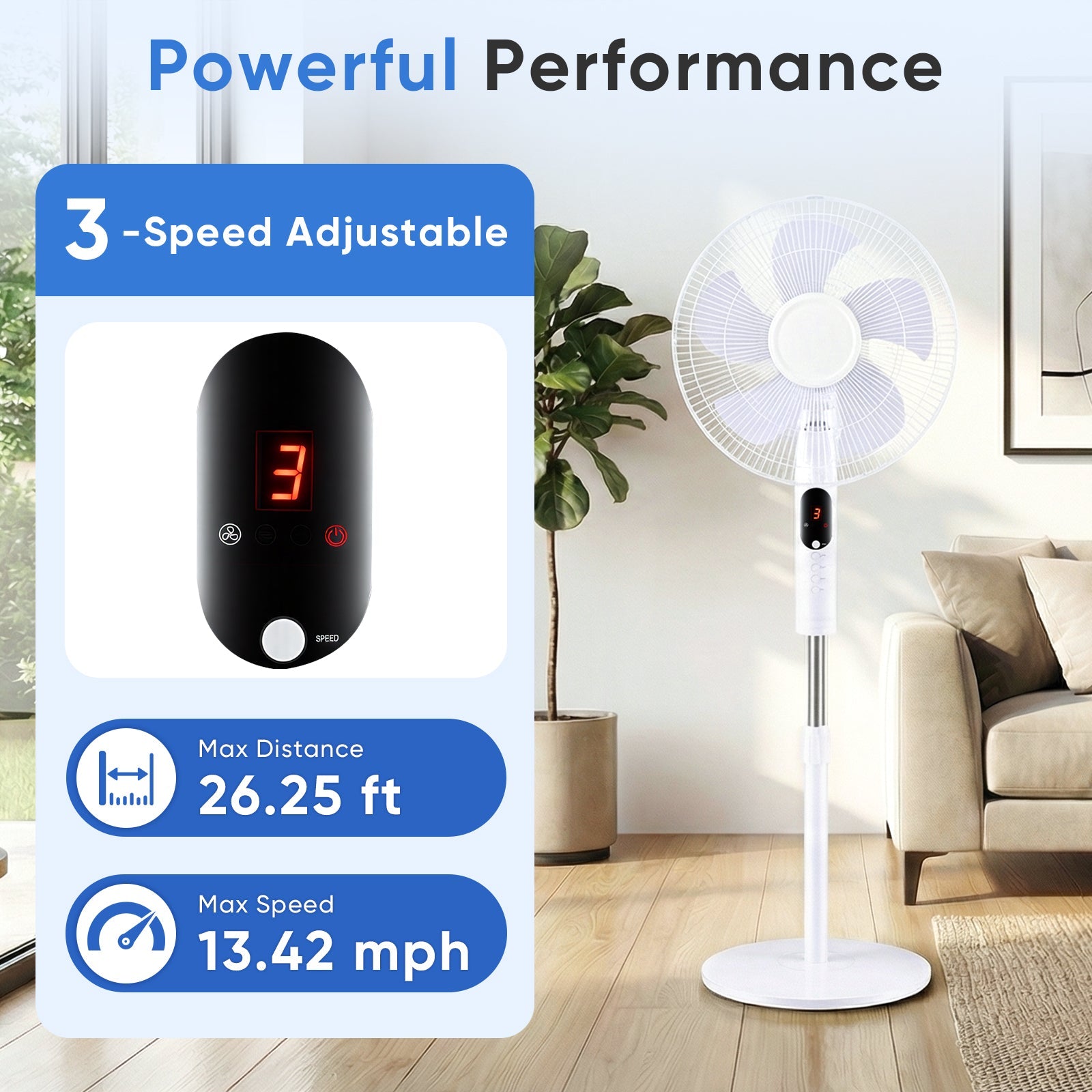 StockMAX Pedestal Fan with Remote Control
