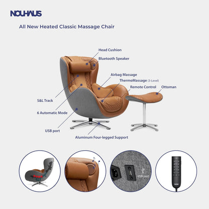 Classic Massage Chair with Ottoman  N0003