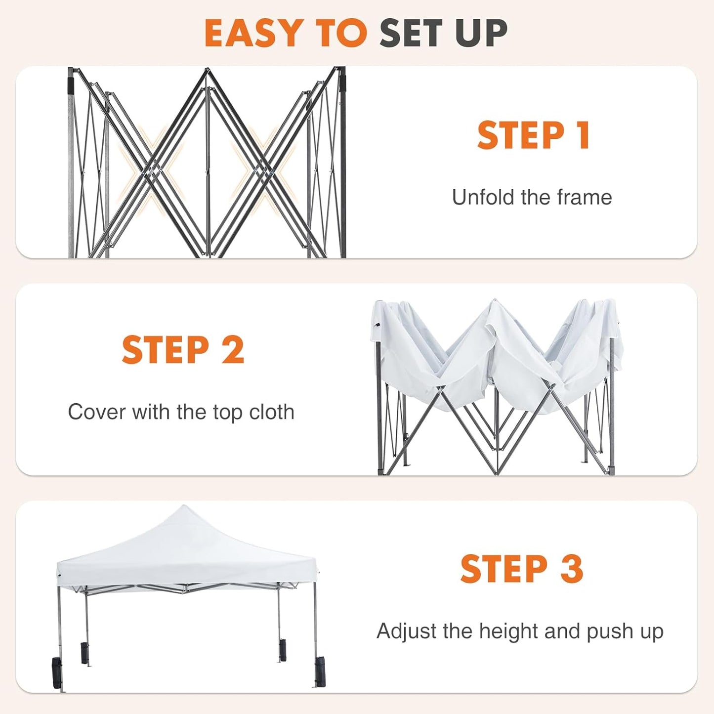 10FT Pop Up Canopy Tent ZDZP-10FT