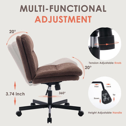 Criss Cross Chair-Cross Legged Office Chair with Wheels 7362W