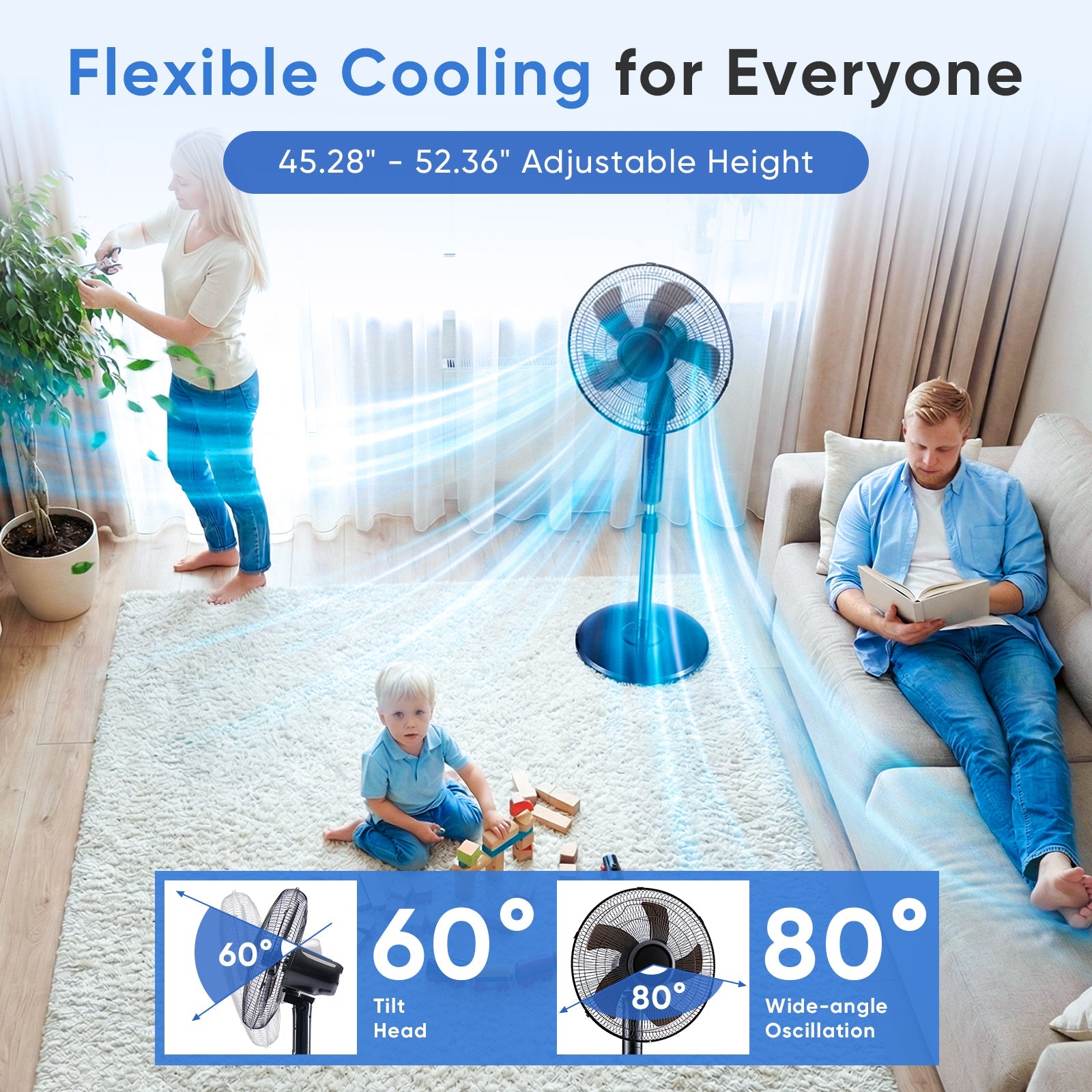 StockMAX Pedestal Fan with Remote Control