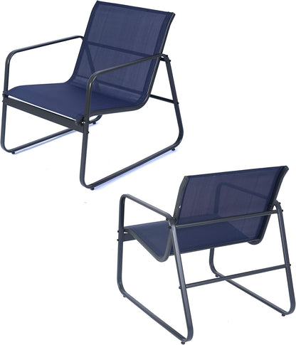 4 Pieces Lounger Chair Set w/Glass Table KZF601