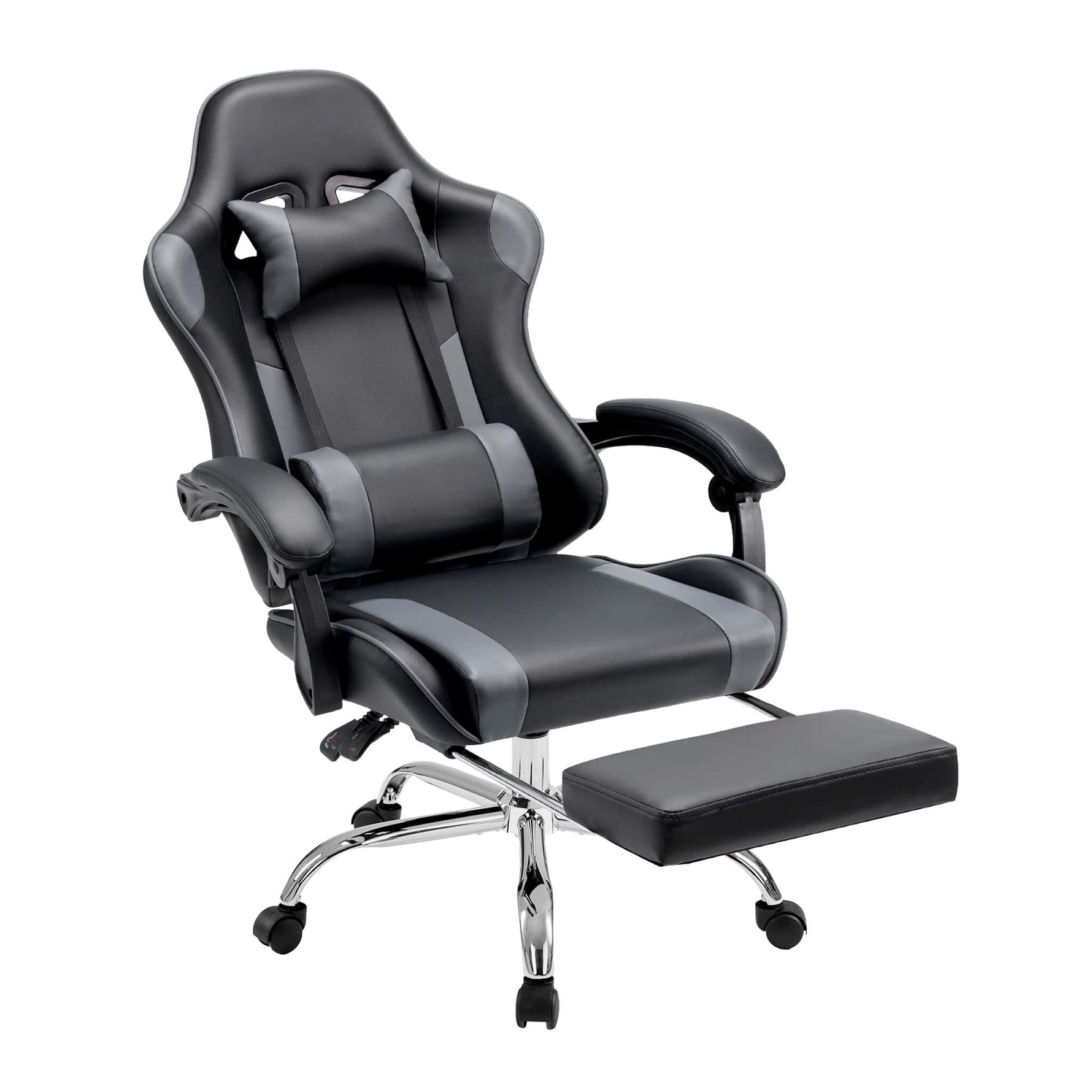 StockMAX Gaming Chair with Footrest Upholstered Armrests for Home Office
