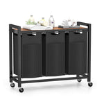 StockMAX Rolling Laundry Basket with Shelf with Multiple Drawers