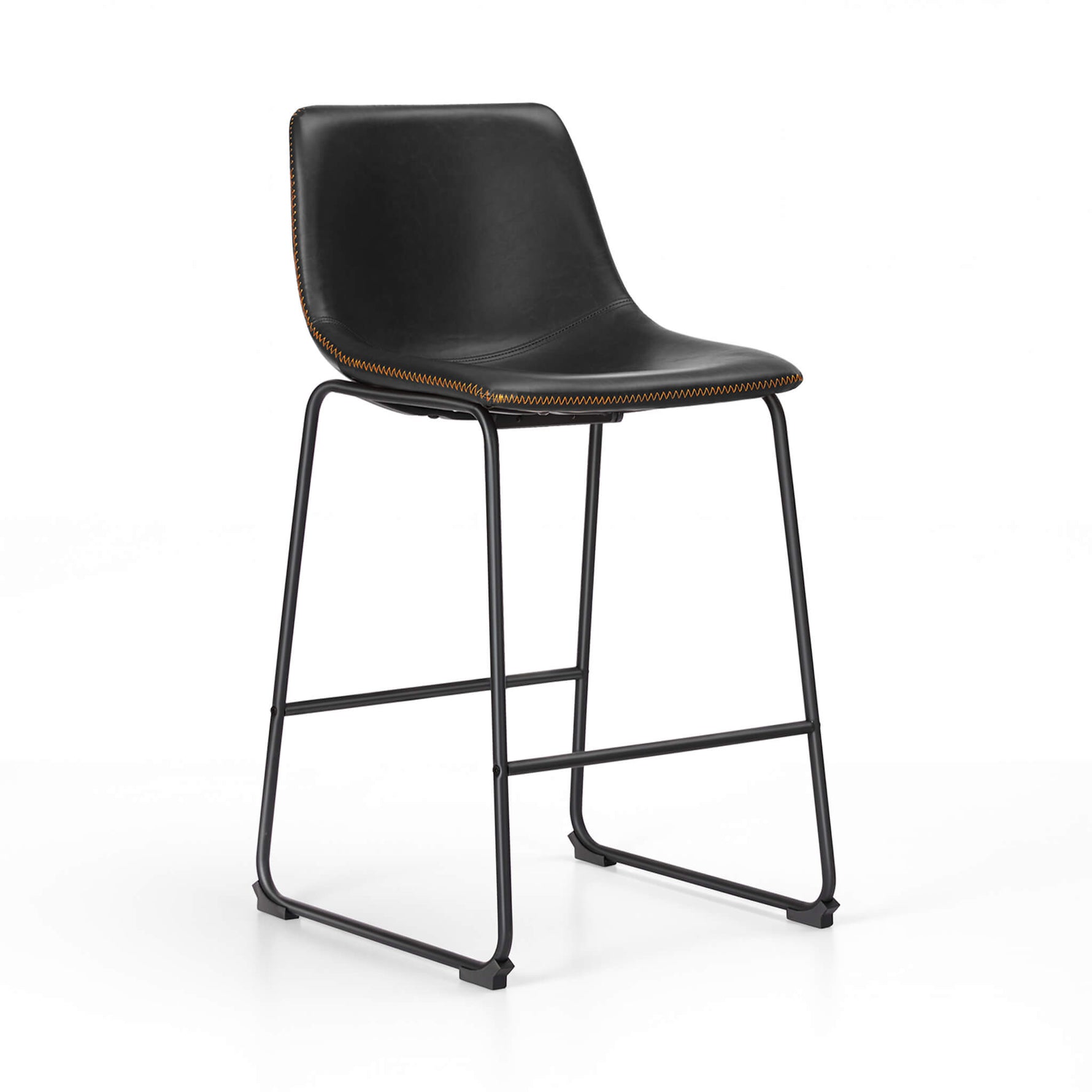 StockMAX Barstool, Industrial Faux Leather, for Kitchen Dining Room