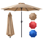 StockMAX Patio Sunshade, 9 Feet with 8 Bones for Patios, Pools