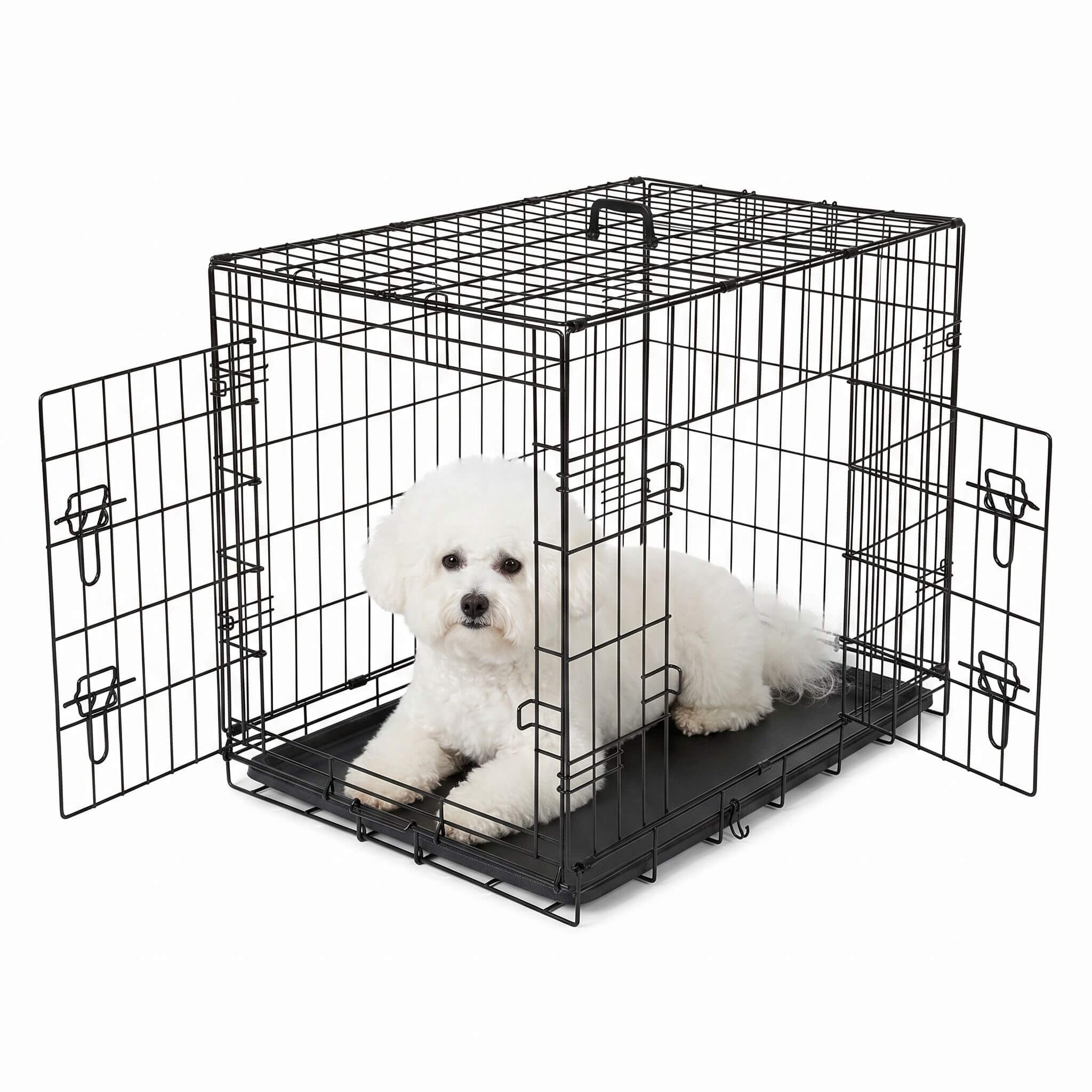 StockMAX Dog Crate Double Door with Divider Foldable Indoor/Outdoor