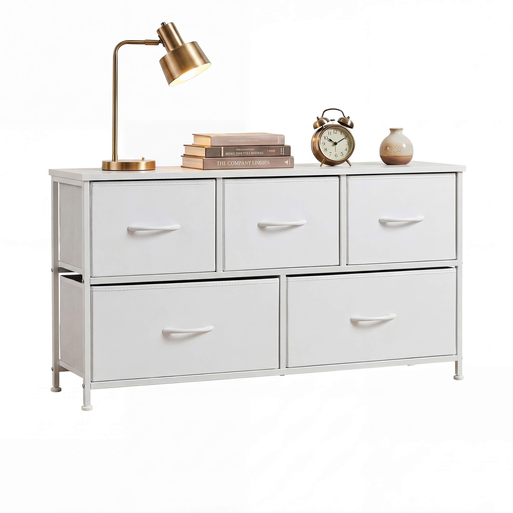 StockMAX Storage Cabinet with Metal Frame for Bedroom Dresser