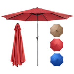StockMAX Patio Sunshade, 9 Feet with 8 Bones for Patios, Pools
