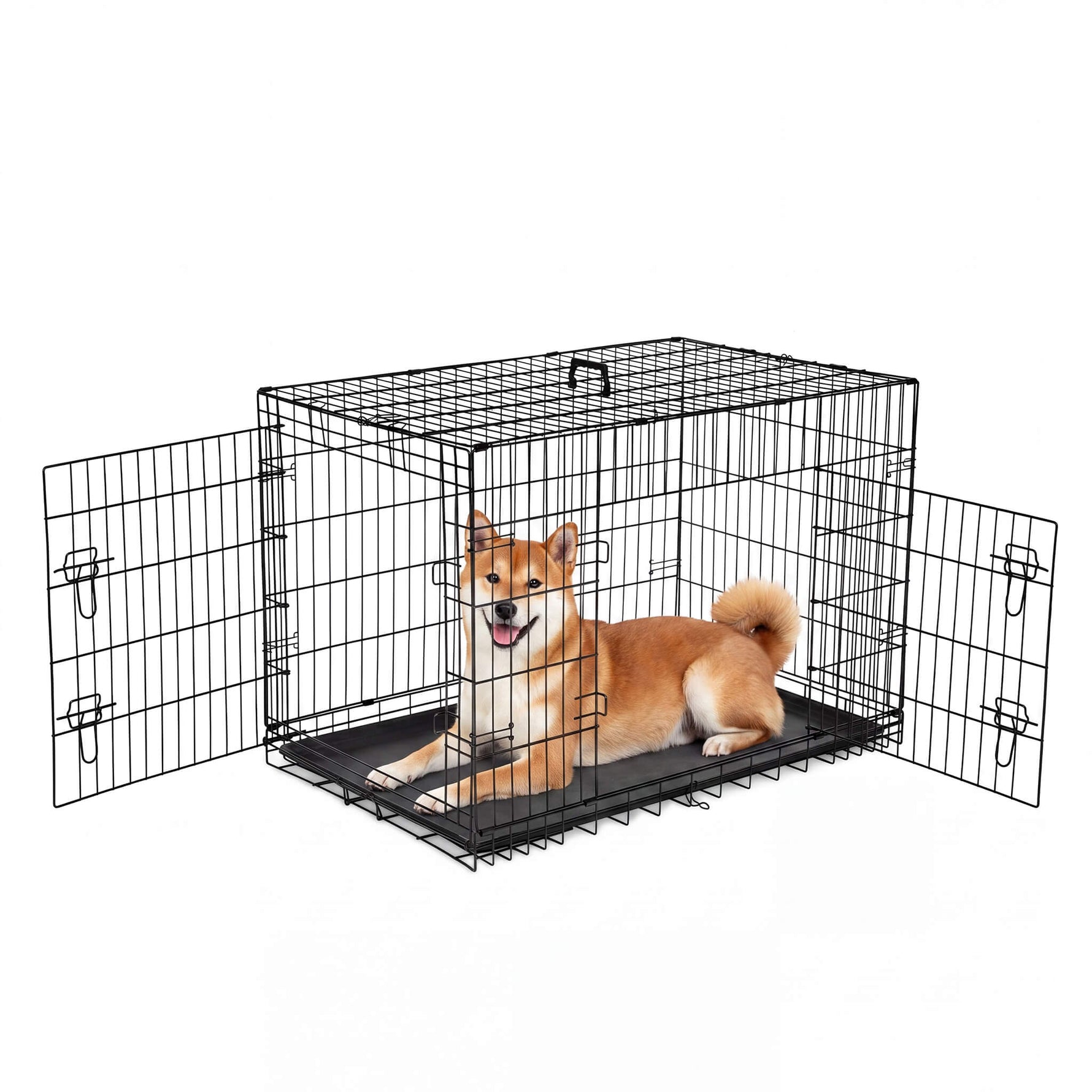 StockMAX Dog Crate Double Door with Divider Foldable Indoor/Outdoor