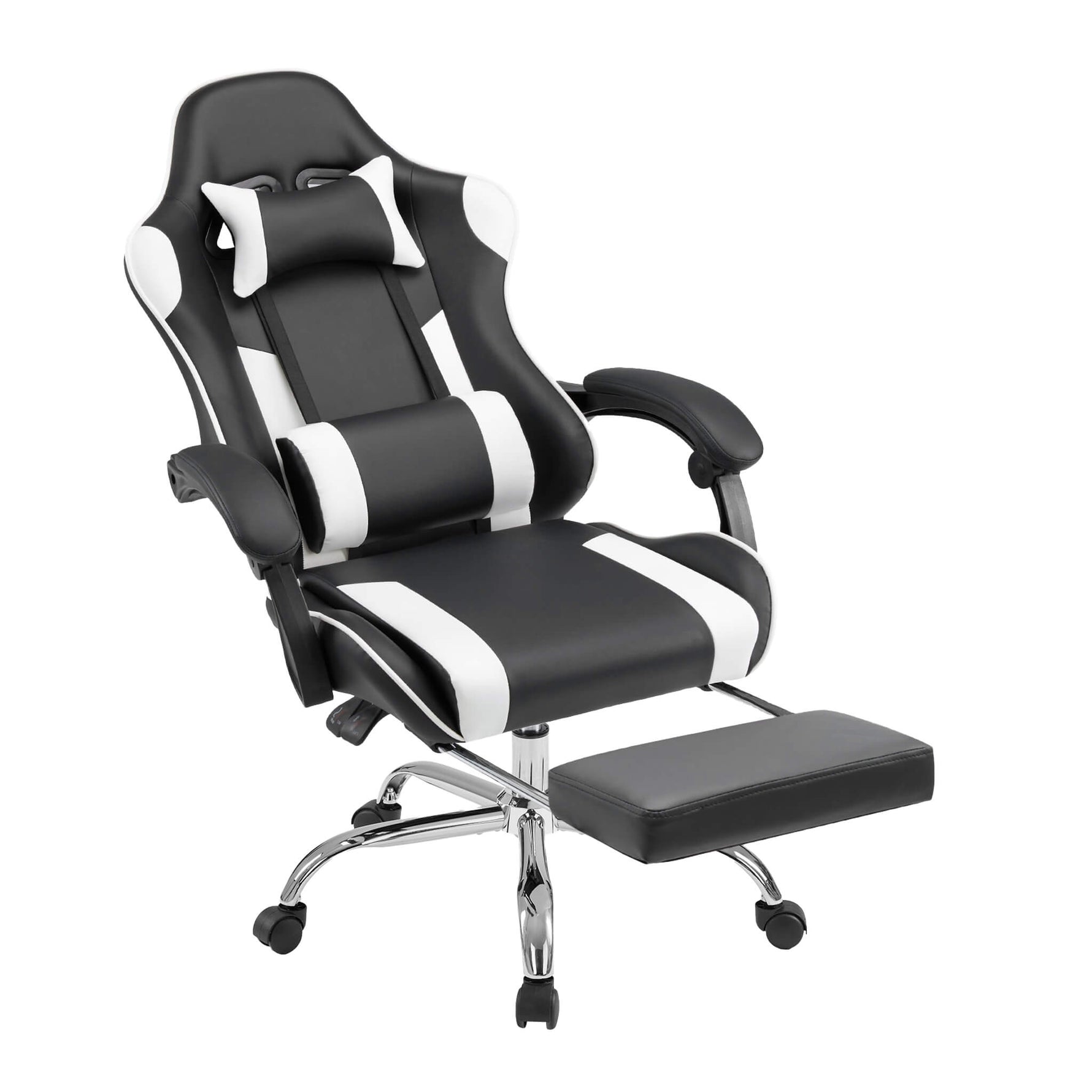 StockMAX Gaming Chair with Footrest Upholstered Armrests for Home Office
