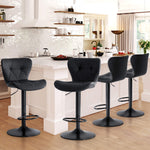 StockMAX Faux Leather Diamond-Quilted Bar Stool-set of 2