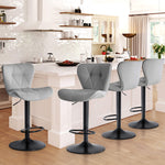 StockMAX Faux Leather Diamond-Quilted Bar Stool-set of 2