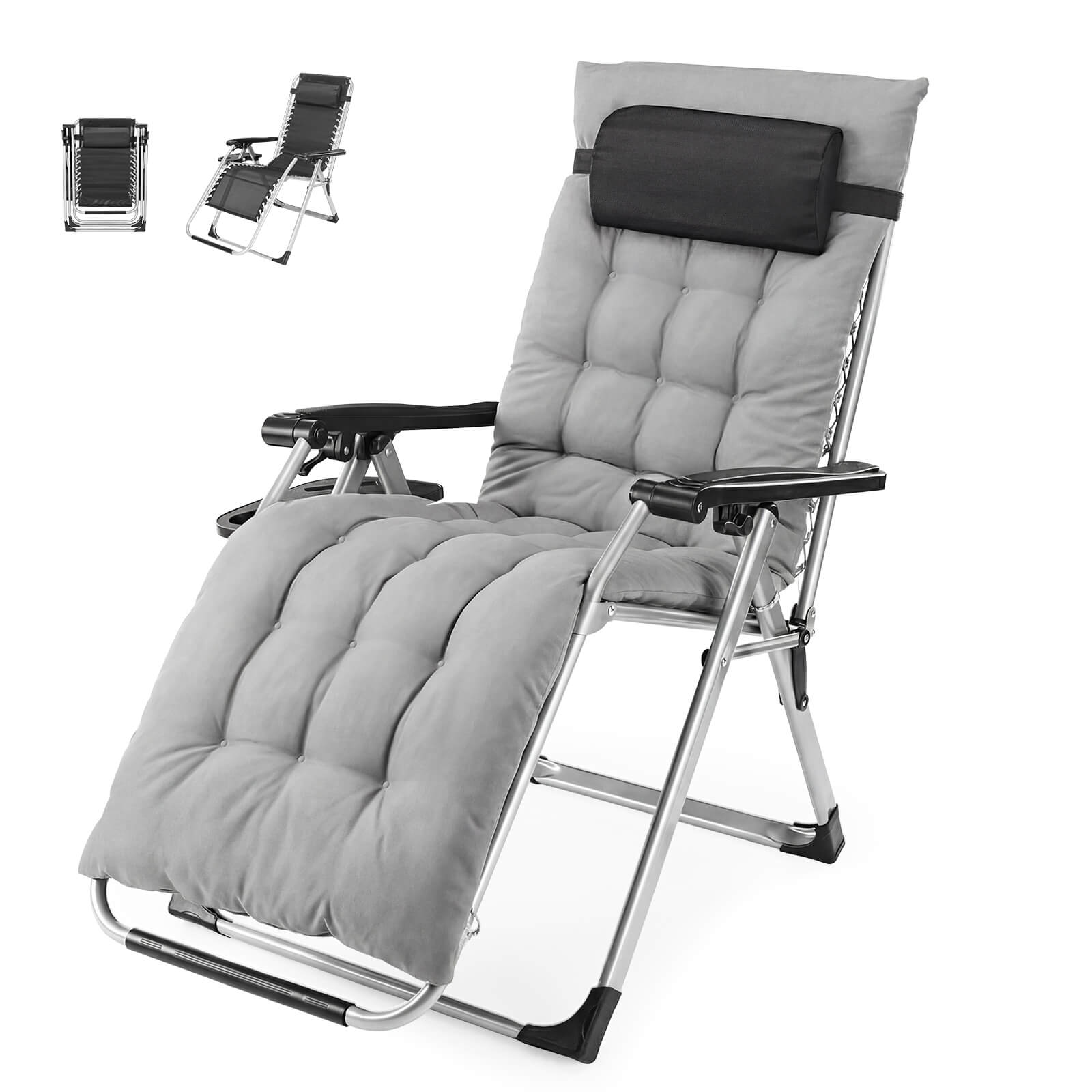 StockMAX Foldable Zero-Gravity Outdoor Lounge Chair for Beach/Patio