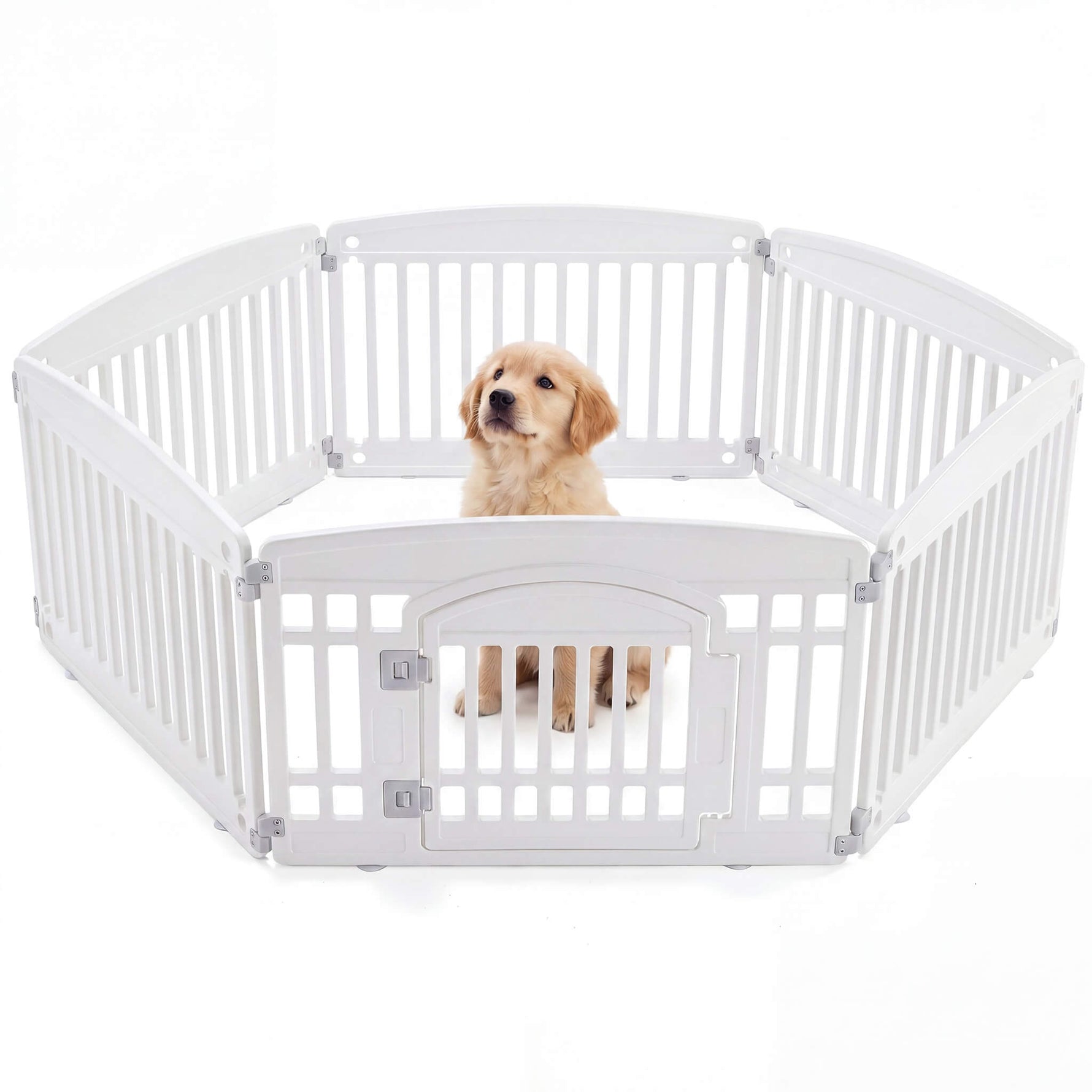 StockMAX Plastic Dog Playpen with Door, Puppy Fence