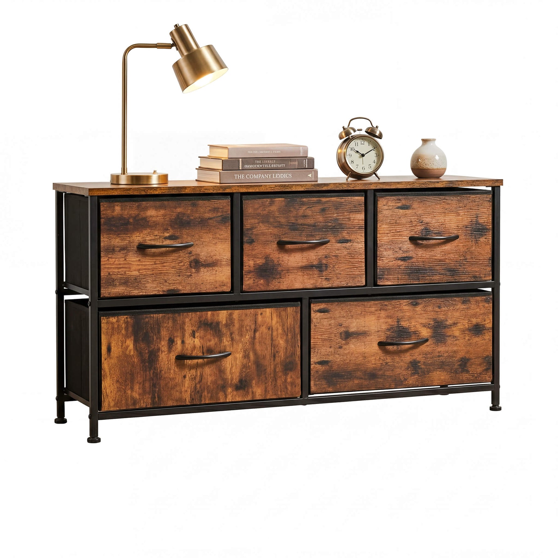 StockMAX Storage Cabinet with Metal Frame for Bedroom Dresser