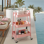 StockMAX 3-Tier Rolling Storage Cart with Lockable Wheels