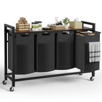 StockMAX Rolling Laundry Basket with Shelf with Multiple Drawers