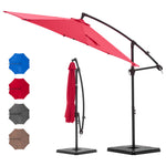 StockMAX 10ft Cantilever Patio Umbrella with Crank Lift Mechanism for Garden, Backyard, Poolside