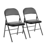StockMAX Leather Folding Chair for Events and Home Use(set of 2)