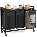 StockMAX Rolling Laundry Basket with Shelf with Multiple Drawers