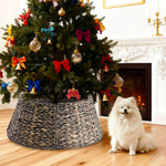 Hand-woven Christmas tree skirt Foldable -Tool-Free-Wrought Iron