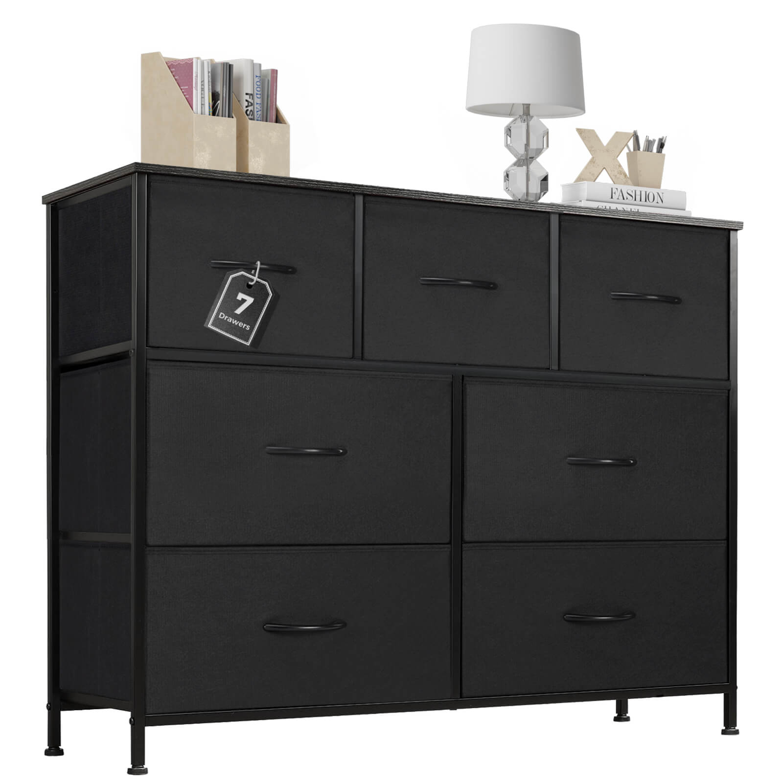StockMAX Dresser Wooden Top with Storage for Living Room Bedroom