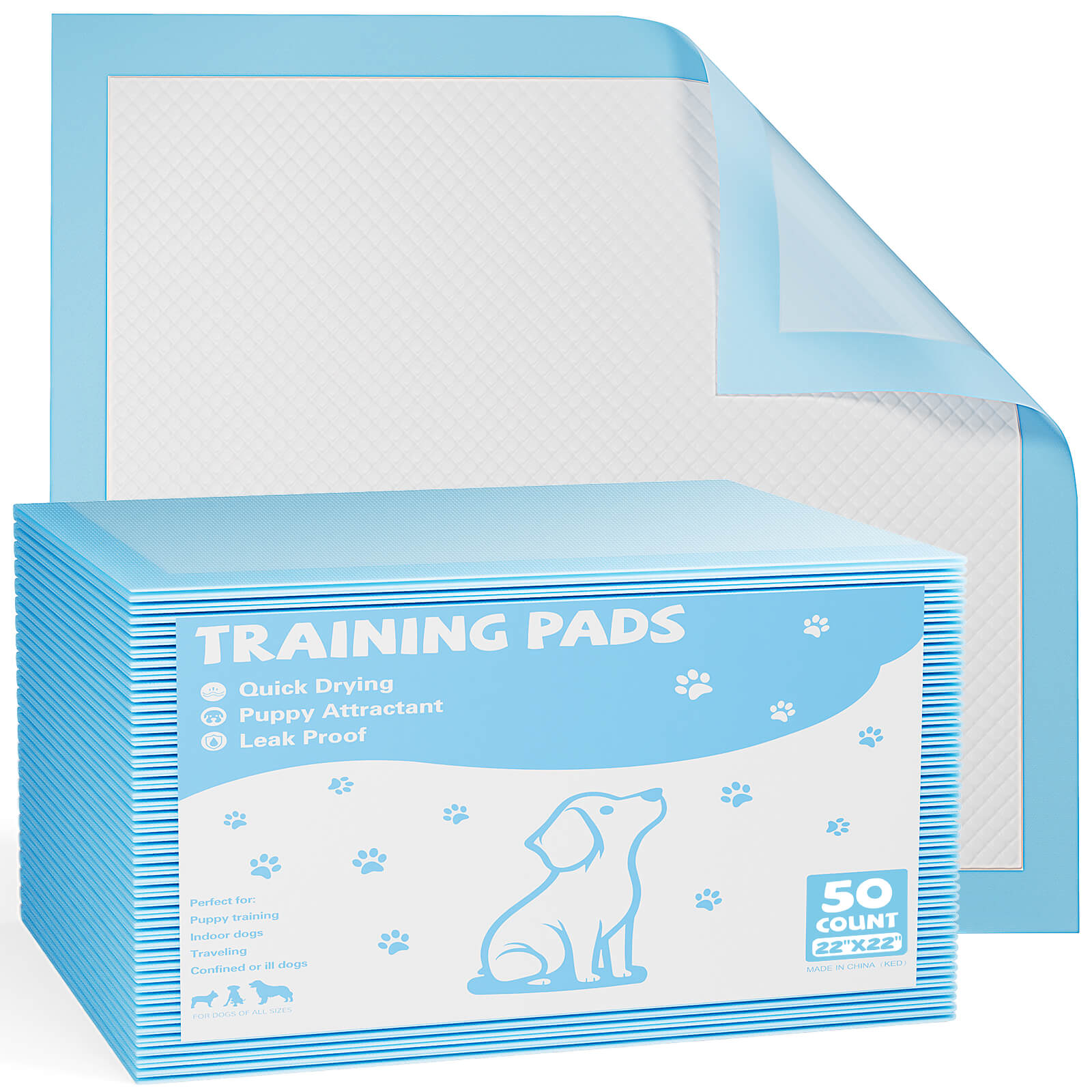StockMAX Ultra Absorbent Puppy Training Pads, Leak-Proof, Quick-Dry Surface, Perfect for Dog Pee