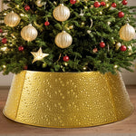 Hand-woven Christmas tree skirt Foldable -Tool-Free-Wrought Iron