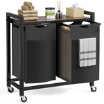 StockMAX Rolling Laundry Basket with Shelf with Multiple Drawers