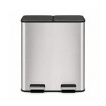 StockMAXDouble-Bin Stainless Steel Trash Can with Lid