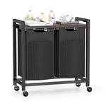 StockMAX Rolling Laundry Basket with Shelf with Multiple Drawers