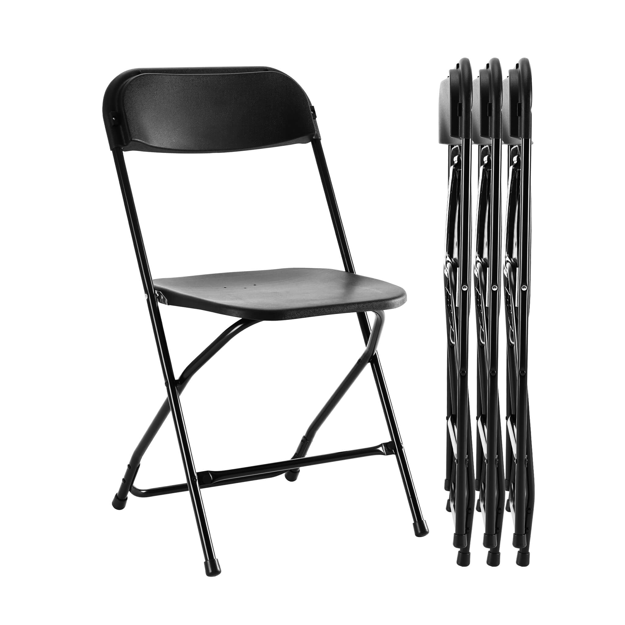 StockMAX Lightweight Plastic Folding Chair for Indoor & Outdoor Use（4-Piece Set）