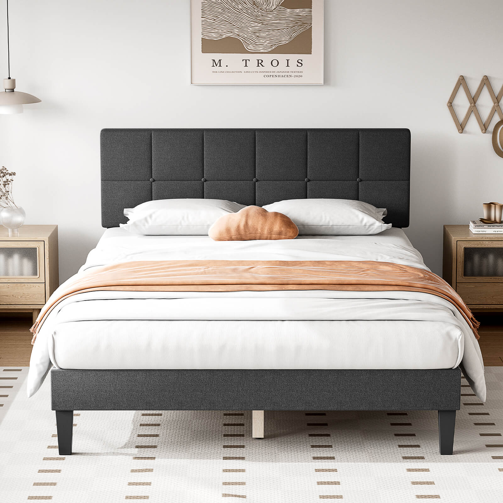 StockMAX Bed Frame with Headboard for Bedroom