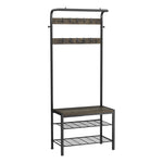 StockMAX Modern Coat Rack with Shoe Bench, Hall Tree for Living Room