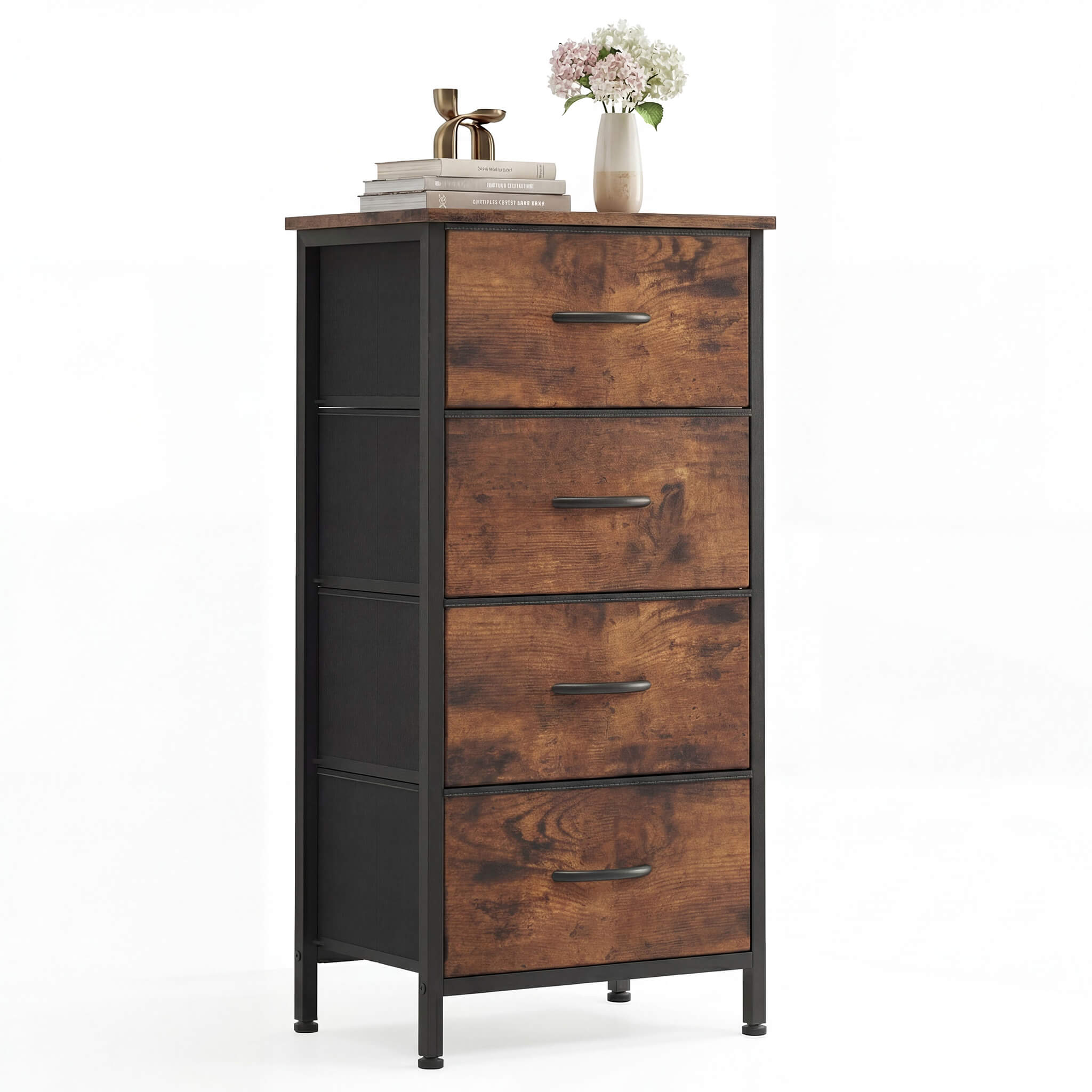 StockMAX 4 Fabric Drawers Dresser Clothes Cabinet Storage Organizers