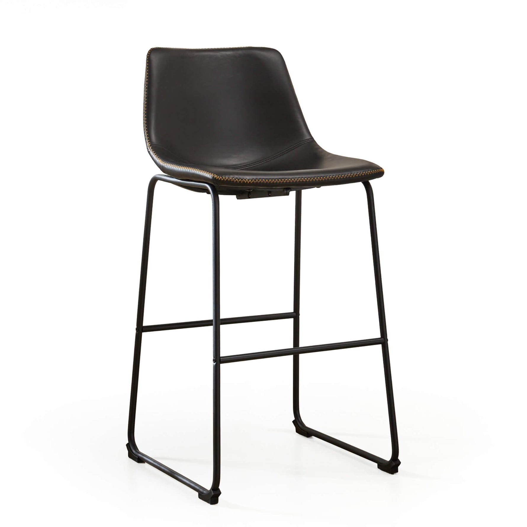 StockMAX Faux Leather Bar Stools with Metal Legs for Kitchen & Counter