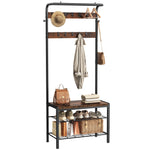 StockMAX Modern Coat Rack with Shoe Bench, Hall Tree for Living Room