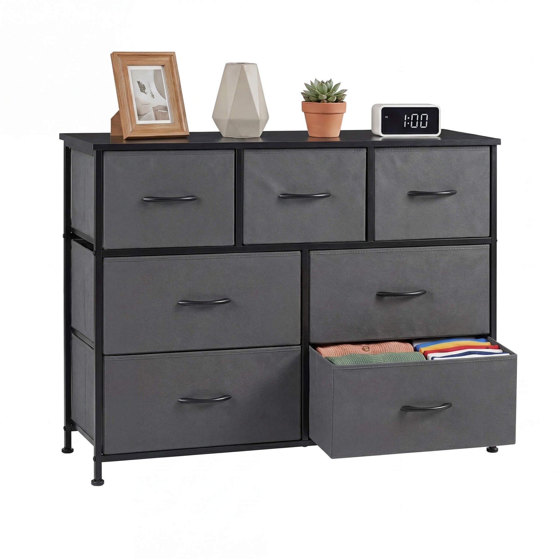 StockMAX Dresser Wooden Top with Storage for Living Room Bedroom