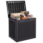 StockMAX 31 Gallon Resin Deck Box, Lockable Patio Storage Box