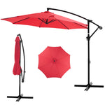 StockMAX 10ft Cantilever Patio Umbrella with Crank Lift Mechanism for Garden, Backyard, Poolside