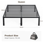 StockMAX Heavy Duty Metal Bed Frame with Under-Bed Storage for Bedroom