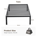 StockMAX Heavy Duty Metal Bed Frame with Under-Bed Storage for Bedroom