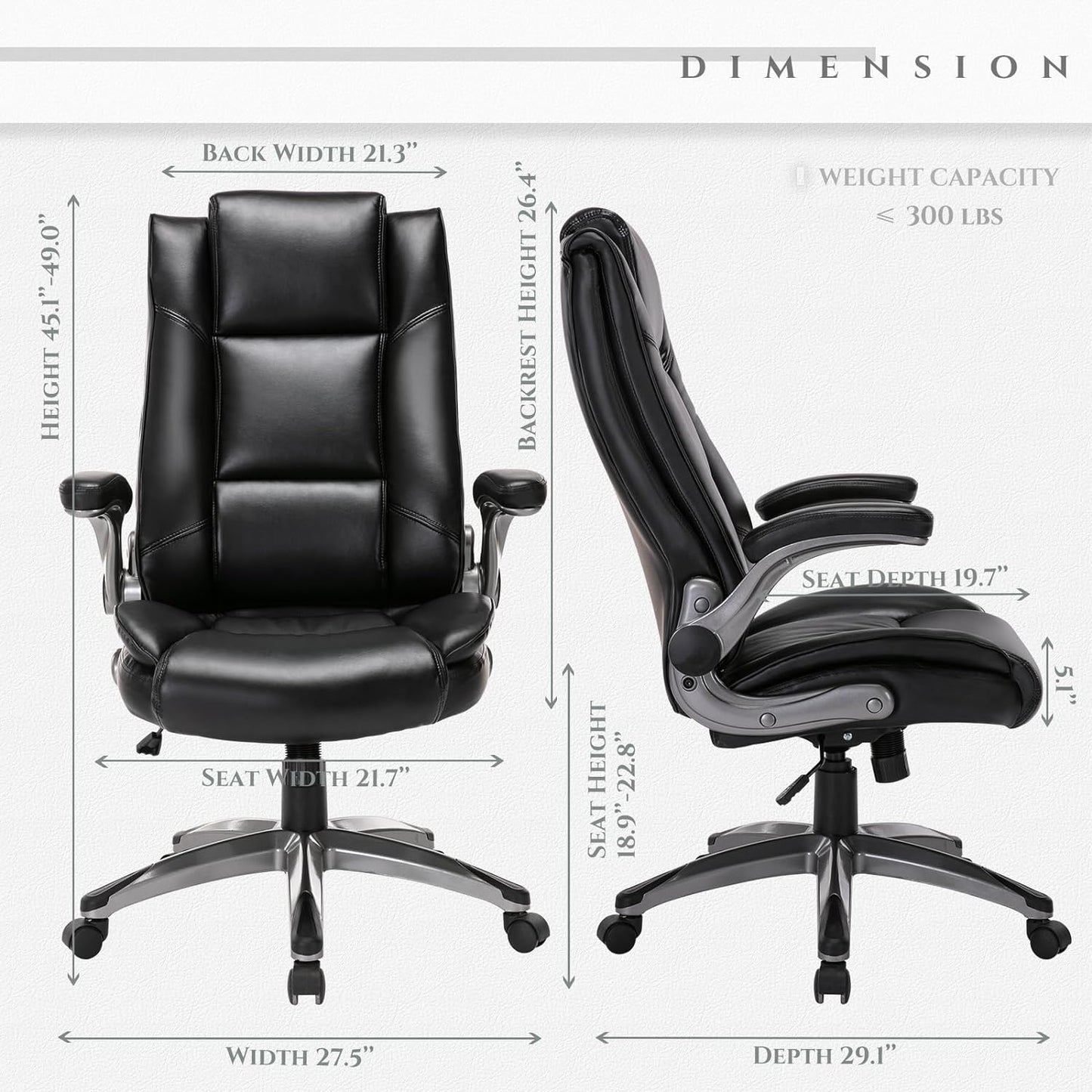 Leather Executive Office Chair- High Back Home Computer Desk Chair 2199